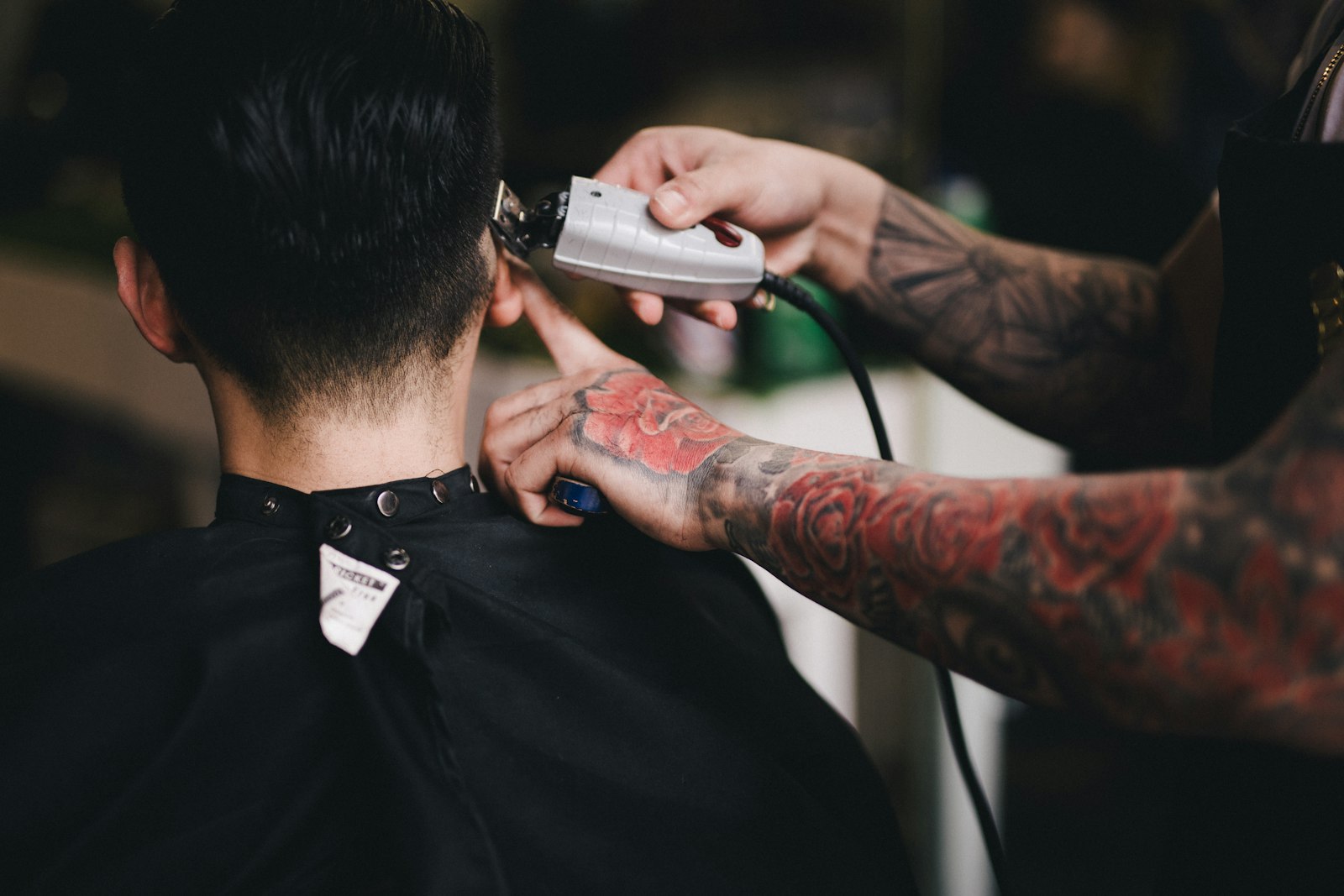 Clippers and combs on the counter